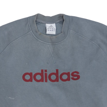 Mens UK Size L adidas Grey Pullover Sweatshirt
