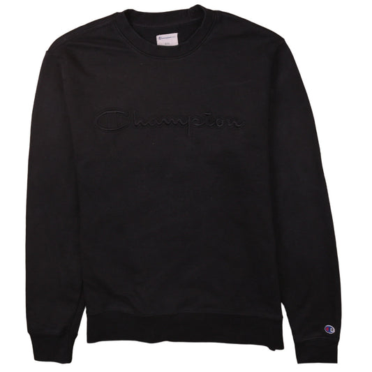 Mens UK Size M Champion Black Pullover Sweatshirt