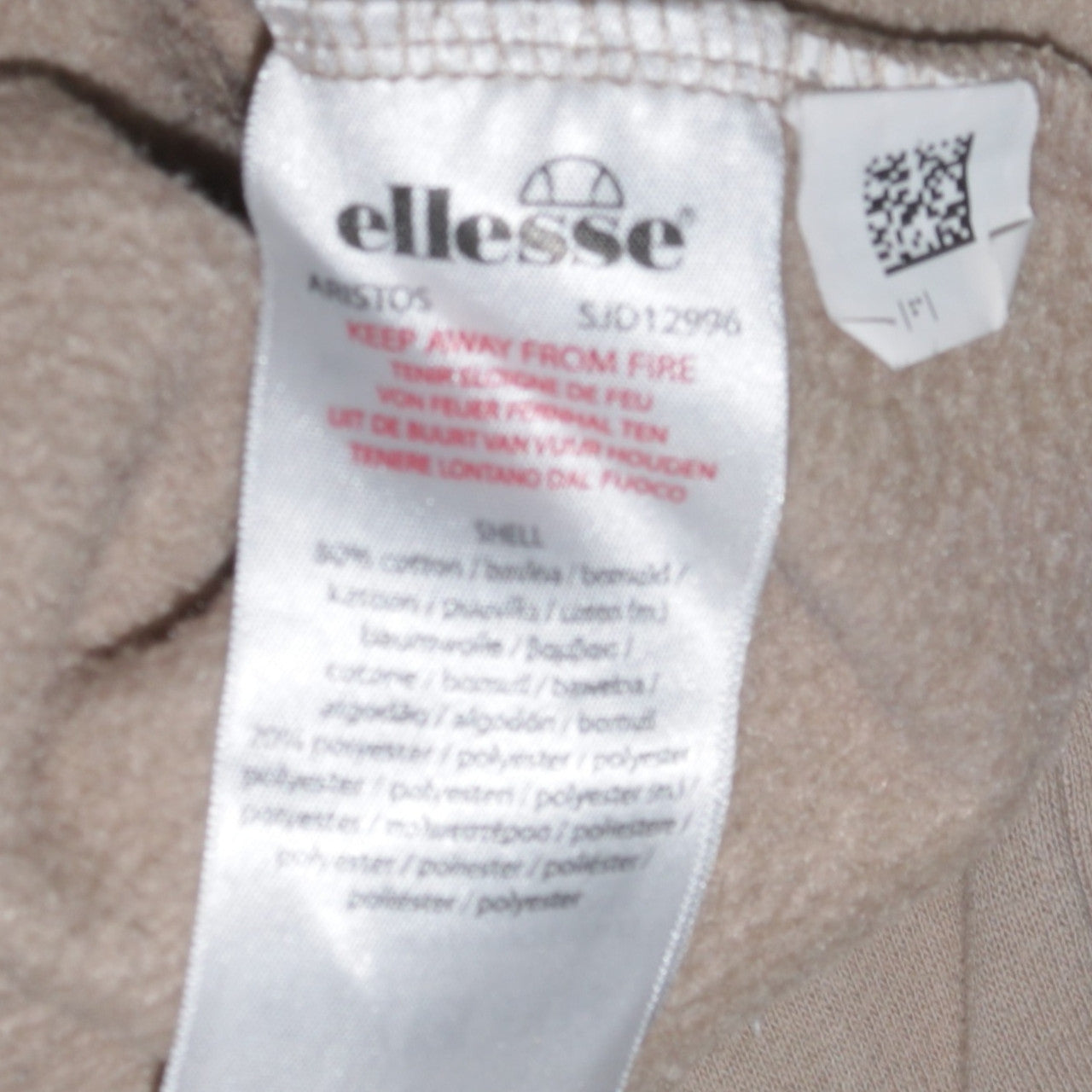 Mens UK Size XS ellesse Beige Pullover Hoodie