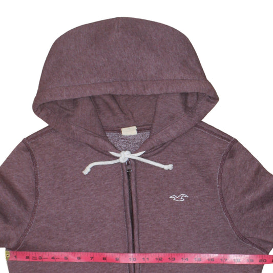 Mens UK Size S Hollister Purple Full Zip Hoodie