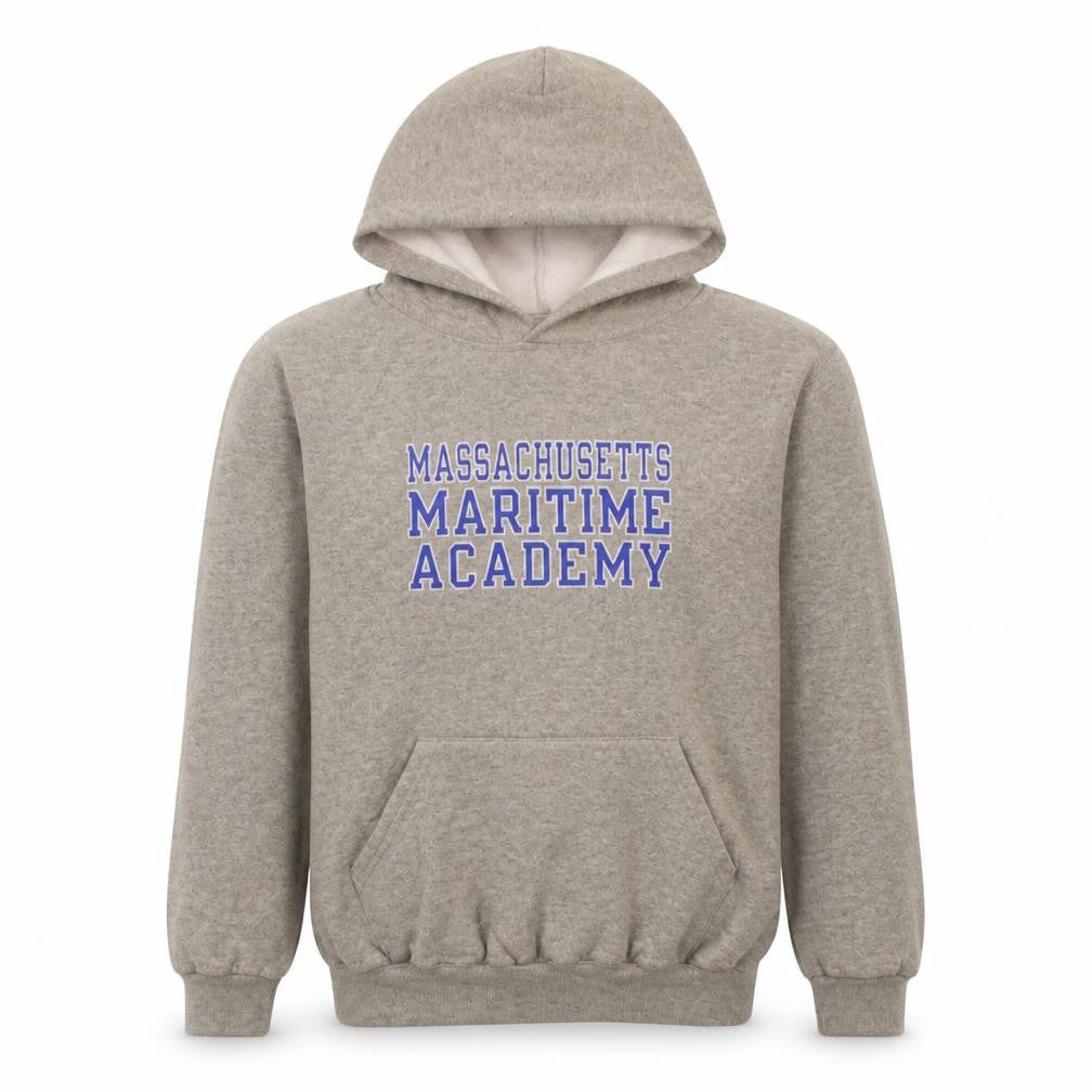 Front view of Champion boys’ grey massachusetts maritime academy pullover hoodie yxl (14-16)