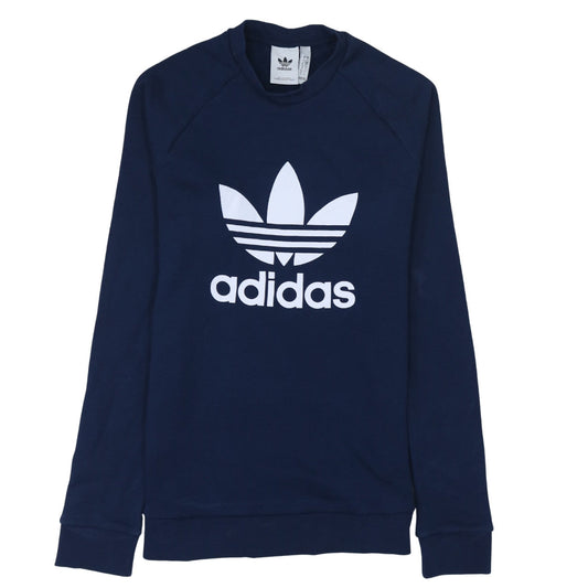 Mens UK Size S adidas Blue Pullover Sweatshirt