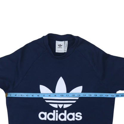 Mens UK Size S adidas Blue Pullover Sweatshirt