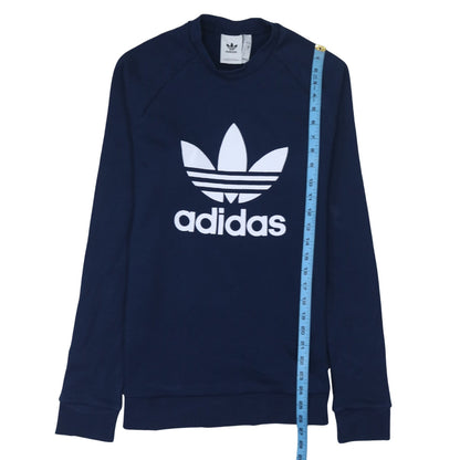 Mens UK Size S adidas Blue Pullover Sweatshirt