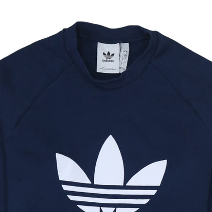 Mens UK Size S adidas Blue Pullover Sweatshirt