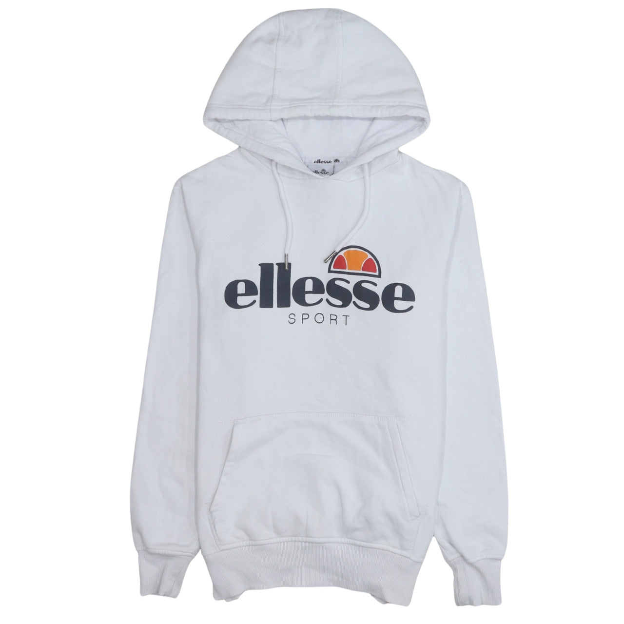 Womens UK Size 10 ellesse White Pullover Hoodie