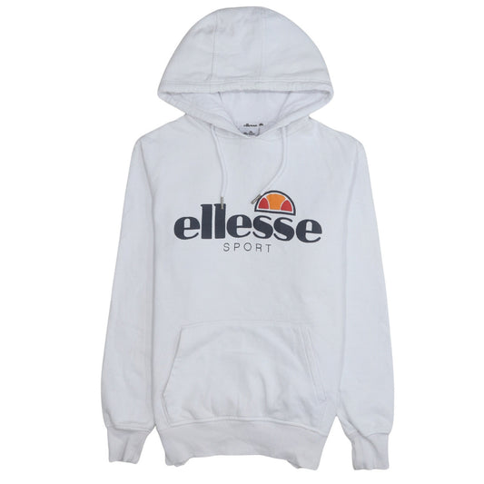 Womens UK Size 10 ellesse White Pullover Hoodie