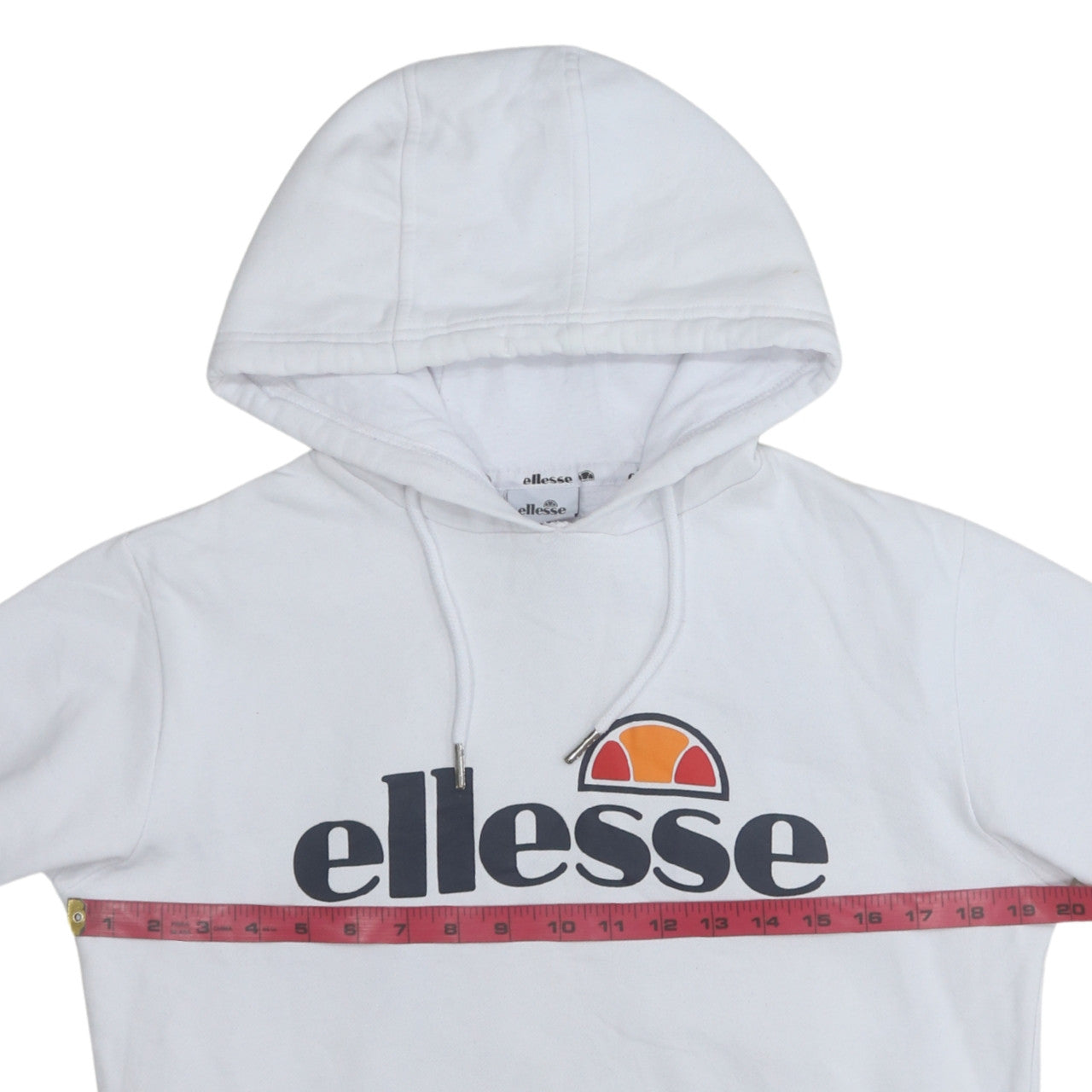 Womens UK Size 10 ellesse White Pullover Hoodie