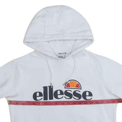 Womens UK Size 10 ellesse White Pullover Hoodie