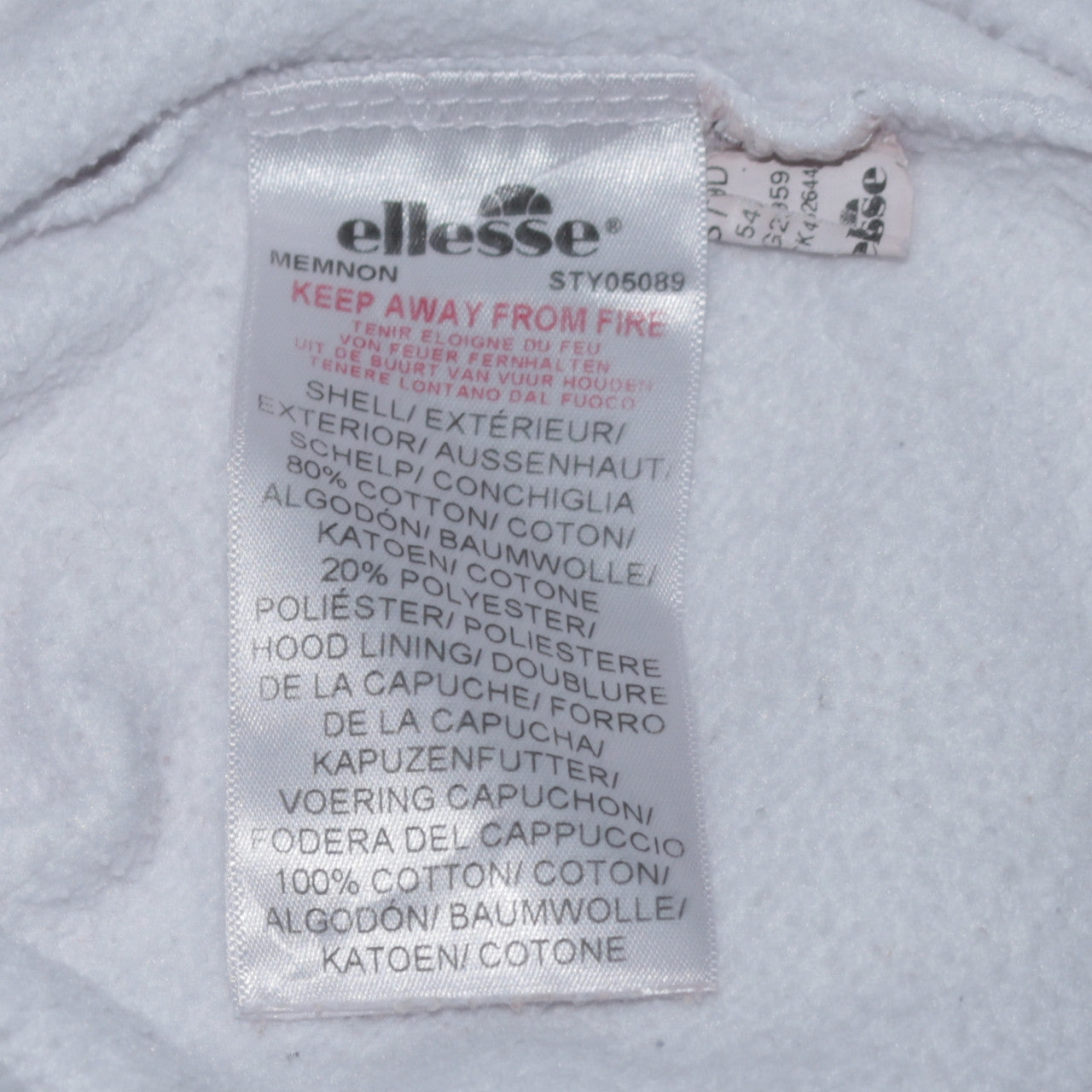 Womens UK Size 10 ellesse White Pullover Hoodie