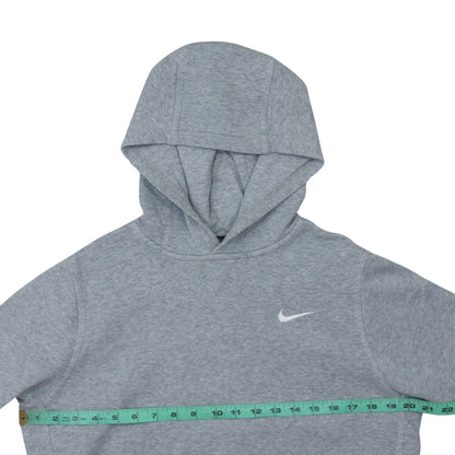 Nike Boys Grey Pullover Hoodie 158-170cm Classic Fleece Sweatshirt