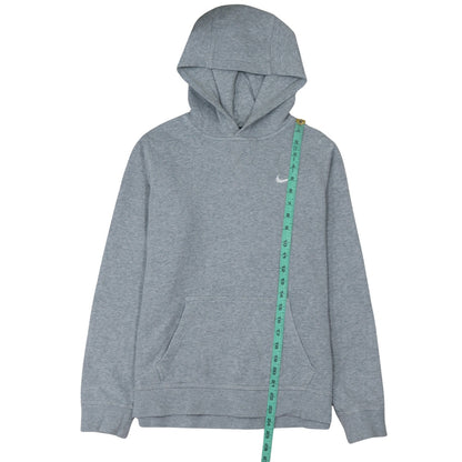 Nike Boys Grey Pullover Hoodie 158-170cm Classic Fleece Sweatshirt
