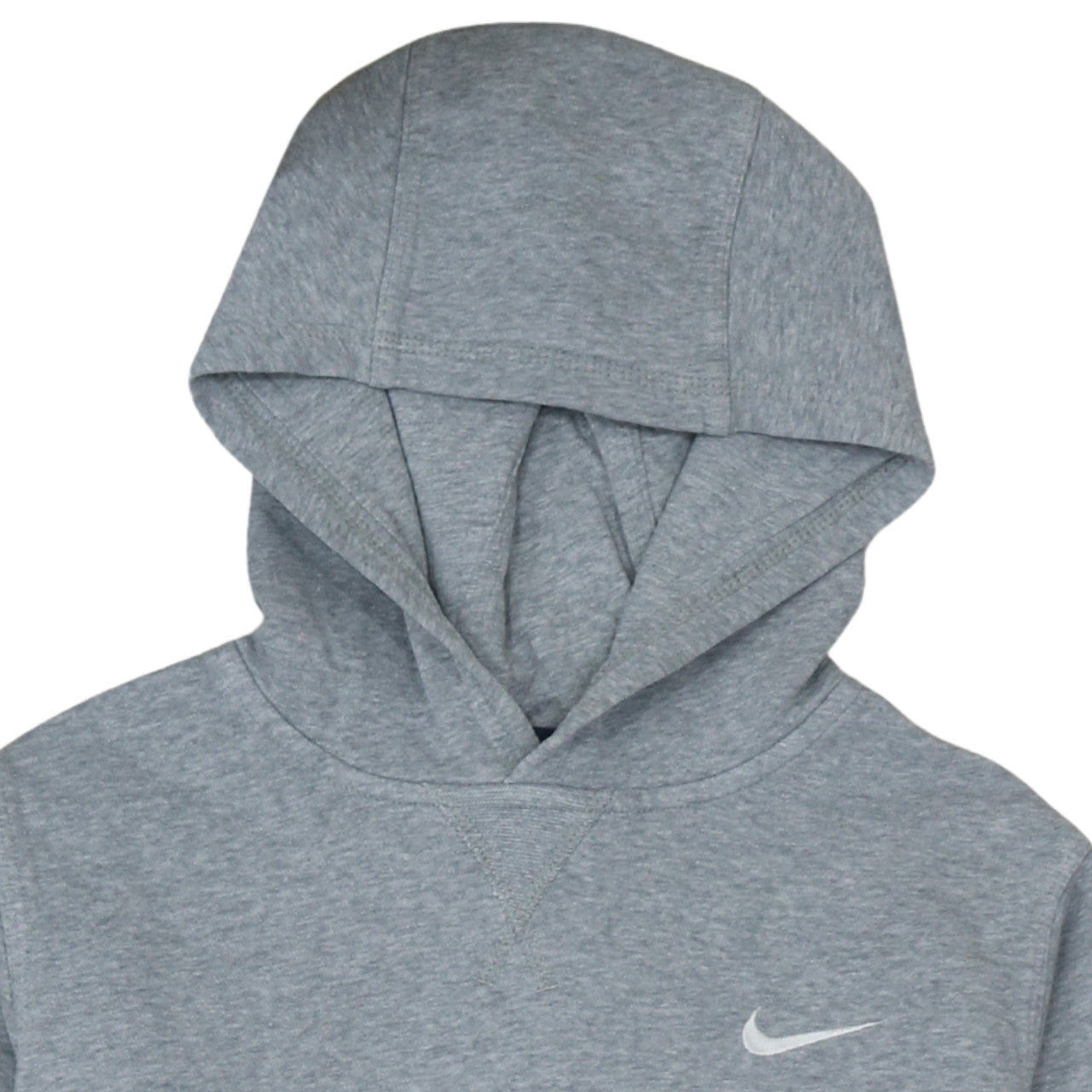 Nike Boys Grey Pullover Hoodie 158-170cm Classic Fleece Sweatshirt
