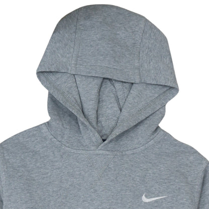 Nike Boys Grey Pullover Hoodie 158-170cm Classic Fleece Sweatshirt