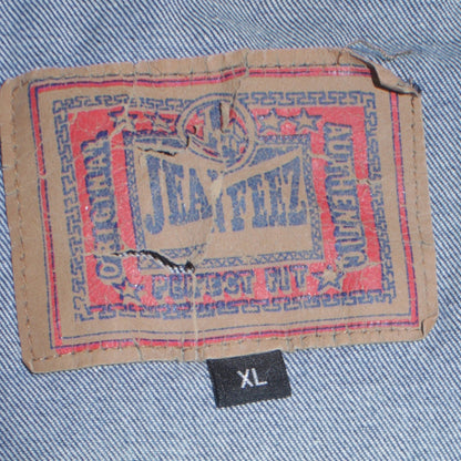 Jean FieZ Men's Blue Denim Button Jacket XL Classic Style