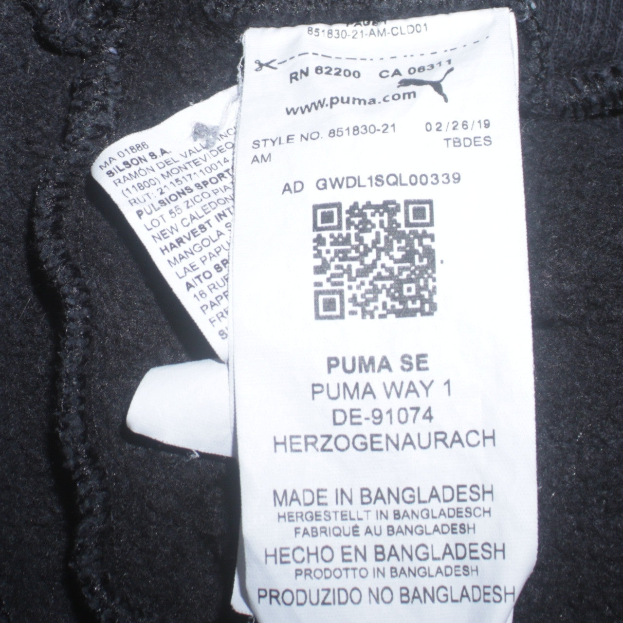 Womens UK Size M PUMA Regular Fit Jogger Black Trousers
