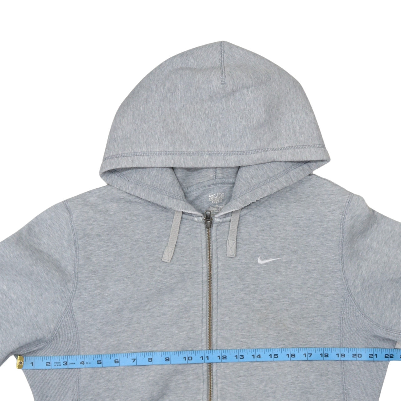 Mens UK Size M Nike Grey Full Zip Hoodie