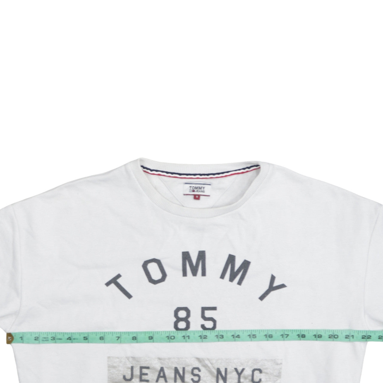 Mens UK Size S Tommy Jeans White Pullover Sweatshirt
