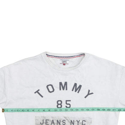 Mens UK Size S Tommy Jeans White Pullover Sweatshirt