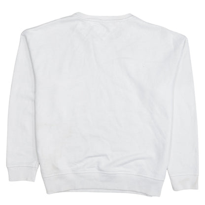 Mens UK Size S Tommy Jeans White Pullover Sweatshirt