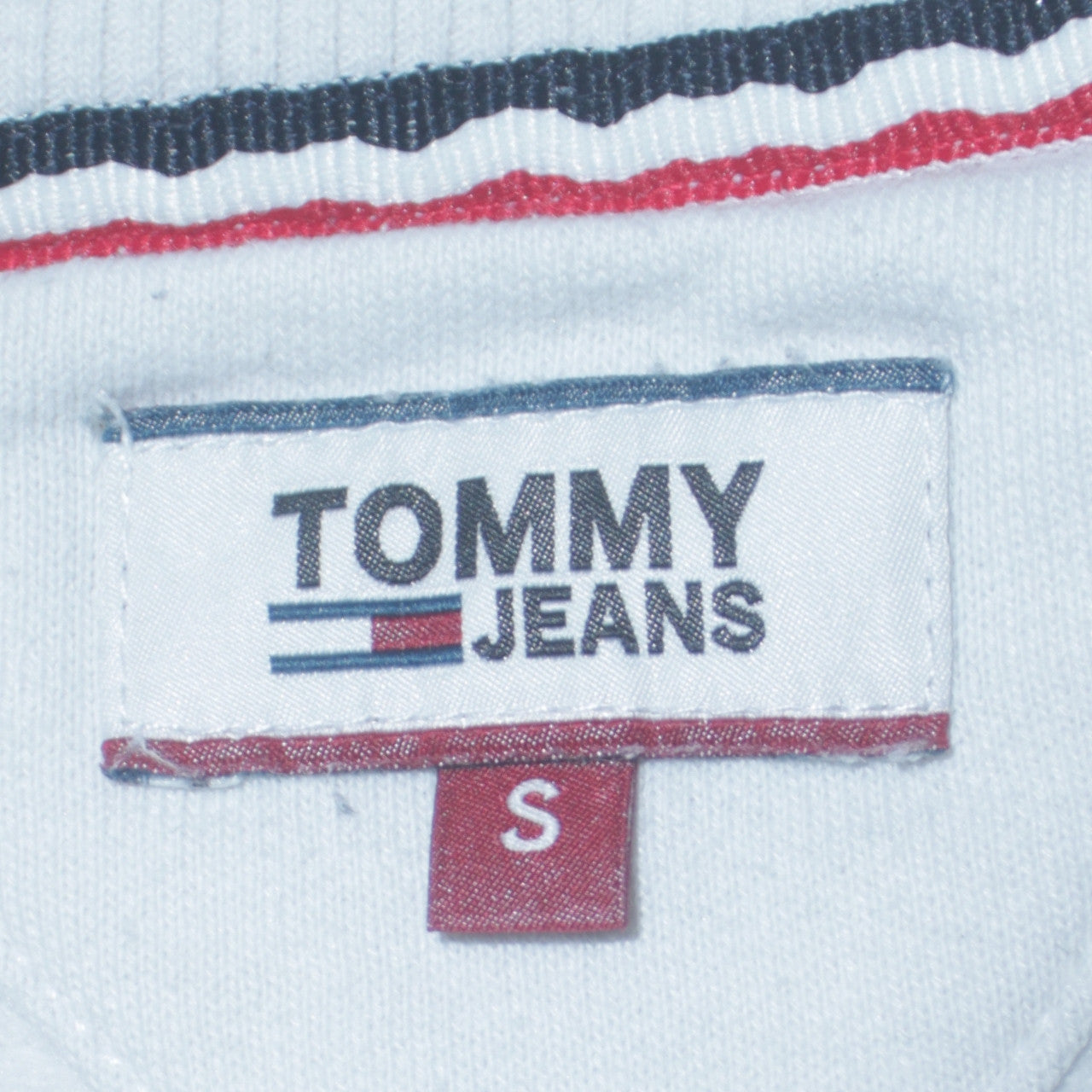 Mens UK Size S Tommy Jeans White Pullover Sweatshirt