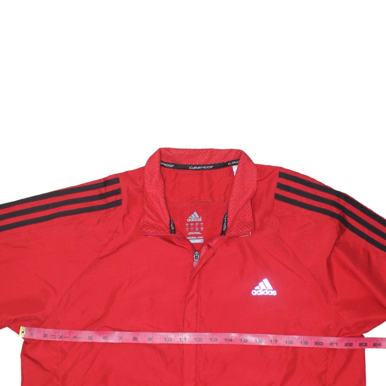 Mens UK Size L adidas Red Windbreaker Coat