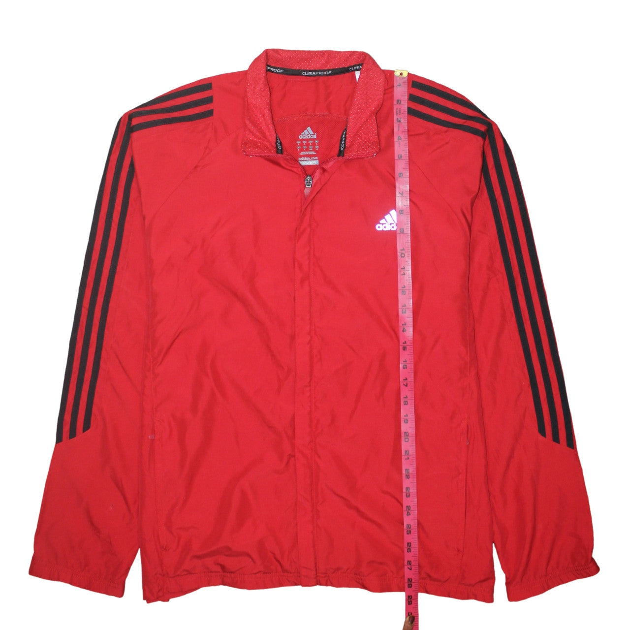 Mens UK Size L adidas Red Windbreaker Coat