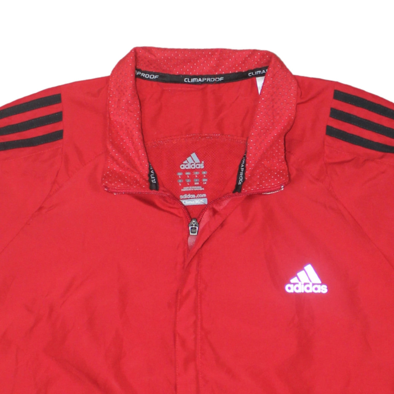 Mens UK Size L adidas Red Windbreaker Coat