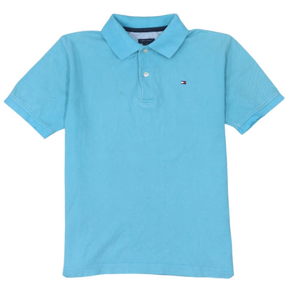 Tommy Hilfiger Boys Blue Polo Shirt 12-14 Years Cotton Short Sleeve