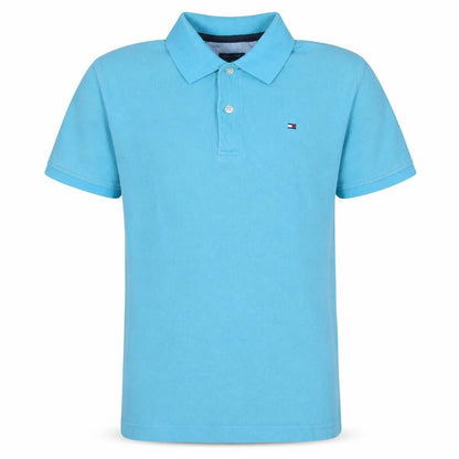 Tommy Hilfiger Boys Blue Polo Shirt 12-14 Years Cotton Short Sleeve