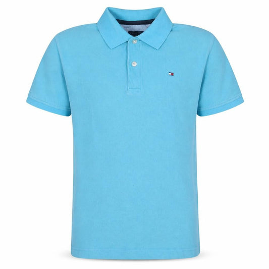 Tommy Hilfiger Boys Blue Polo Shirt 12-14 Years Cotton Short Sleeve