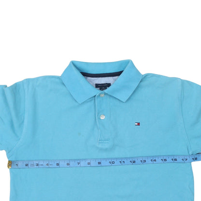 Tommy Hilfiger Boys Blue Polo Shirt 12-14 Years Cotton Short Sleeve