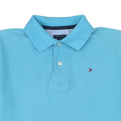 Tommy Hilfiger Boys Blue Polo Shirt 12-14 Years Cotton Short Sleeve