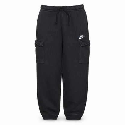 Front view of Nike boys’ black xl jogger activewear trousers fleece pockets drawstring