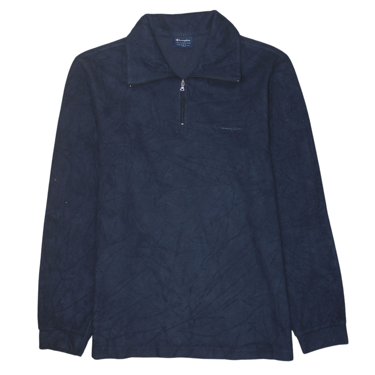Mens UK Size L Champion Blue Henley Sweatshirt