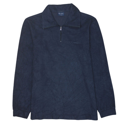 Mens UK Size L Champion Blue Henley Sweatshirt