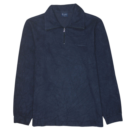 Mens UK Size L Champion Blue Henley Sweatshirt