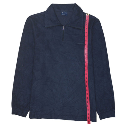Mens UK Size L Champion Blue Henley Sweatshirt