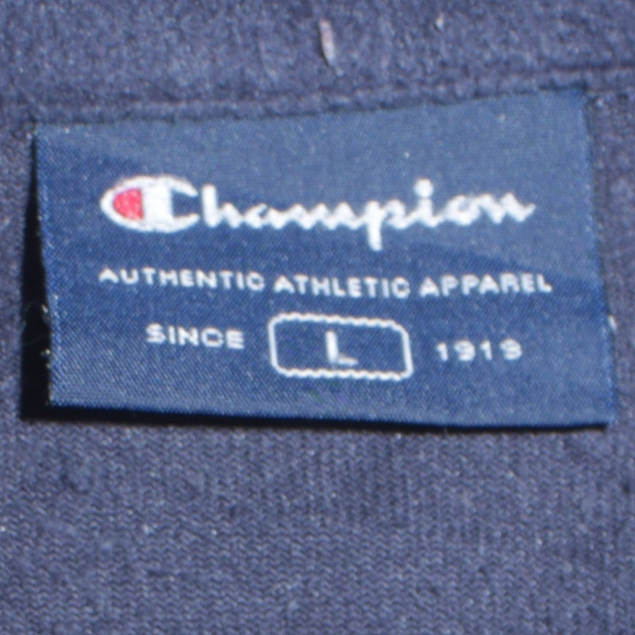 Mens UK Size L Champion Blue Henley Sweatshirt