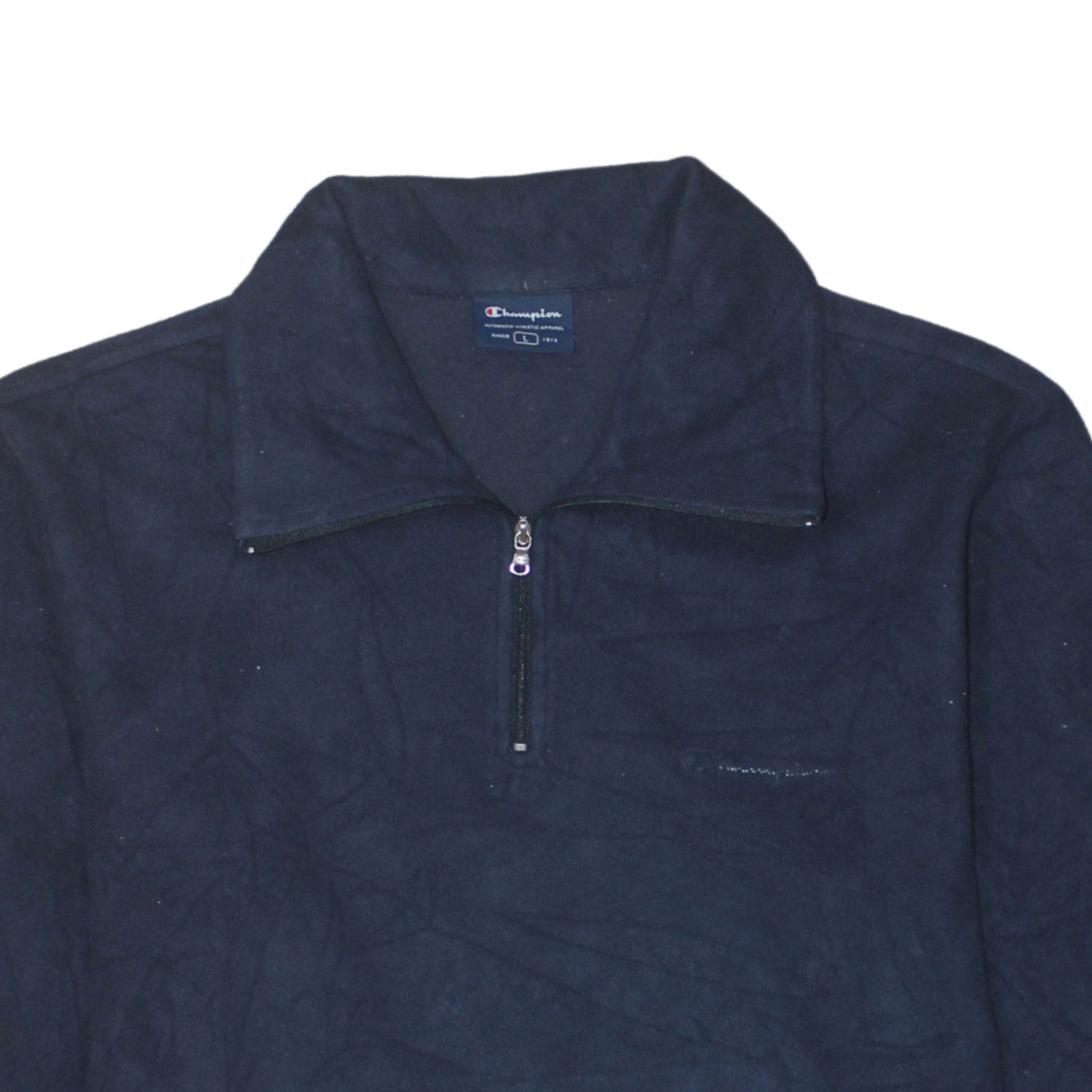Mens UK Size L Champion Blue Henley Sweatshirt