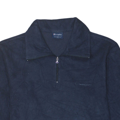 Mens UK Size L Champion Blue Henley Sweatshirt