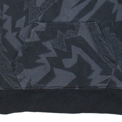 Jordan Boys Black Graphic Pullover Hoodie - Size L Cotton Blend