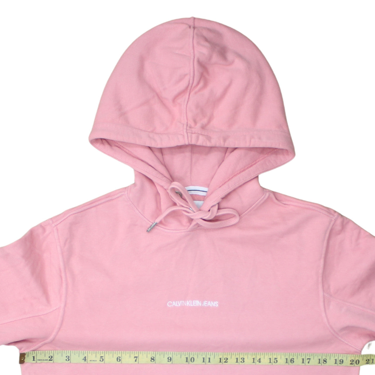 Womens UK Size S Calvin Klein Jeans Pink Pullover Hoodie