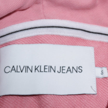Womens UK Size S Calvin Klein Jeans Pink Pullover Hoodie