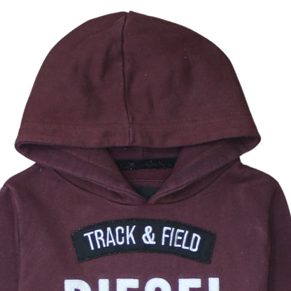 Womens UK Size M Diesel Brown Pullover Hoodie