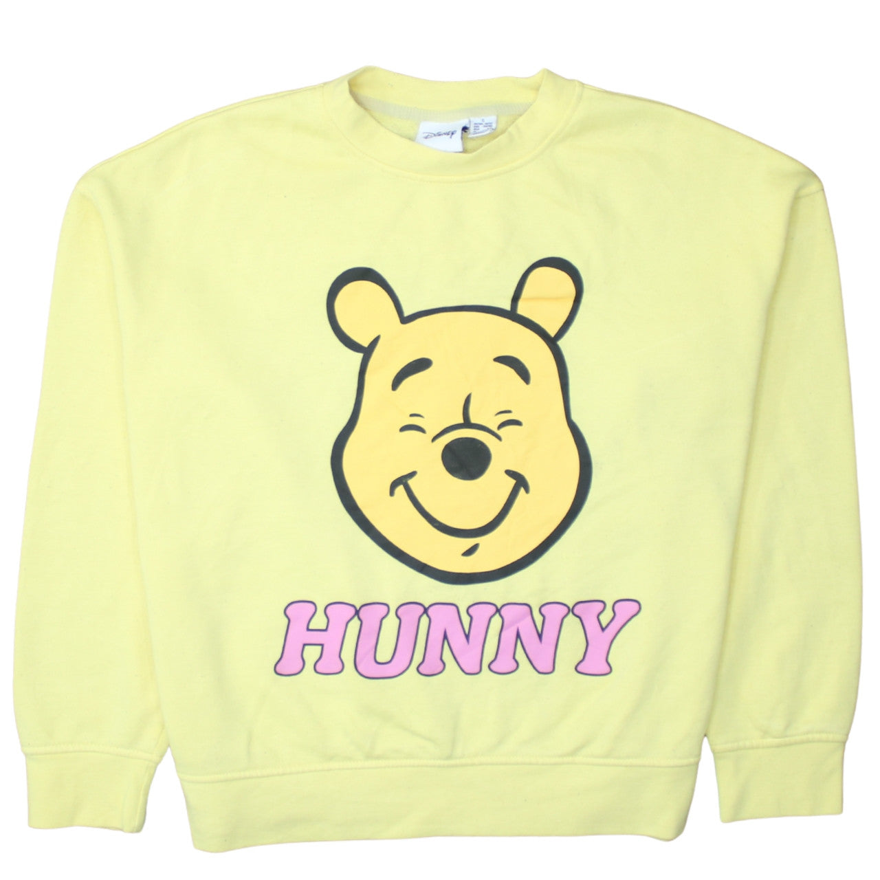 Womens UK Size 10 Disney Yellow Pullover Sweatshirt