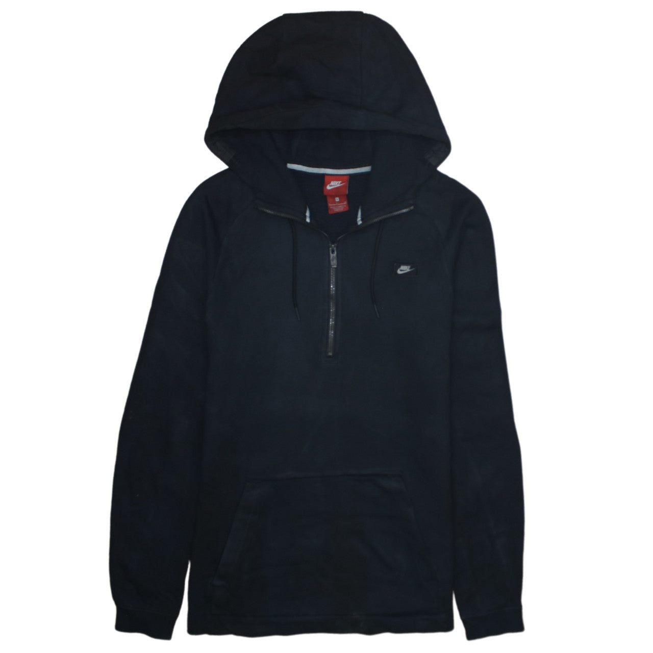 Mens UK Size S Nike Black 1/2 Zip Hoodie