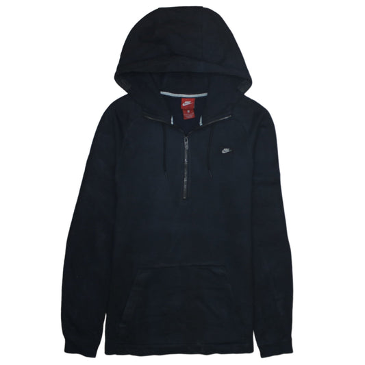 Mens UK Size S Nike Black 1/2 Zip Hoodie