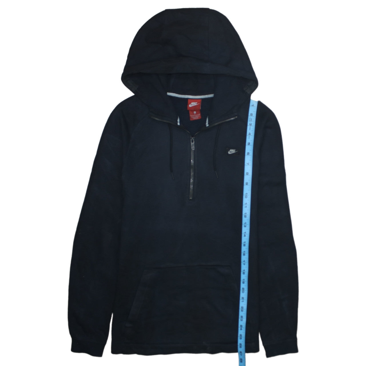Mens UK Size S Nike Black 1/2 Zip Hoodie