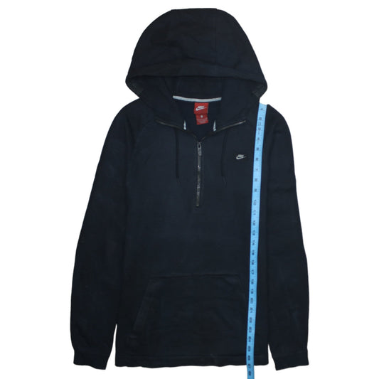 Mens UK Size S Nike Black 1/2 Zip Hoodie